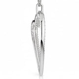Jools by Jenny Brown silver cubic zirconia heart pendant necklace, UK version