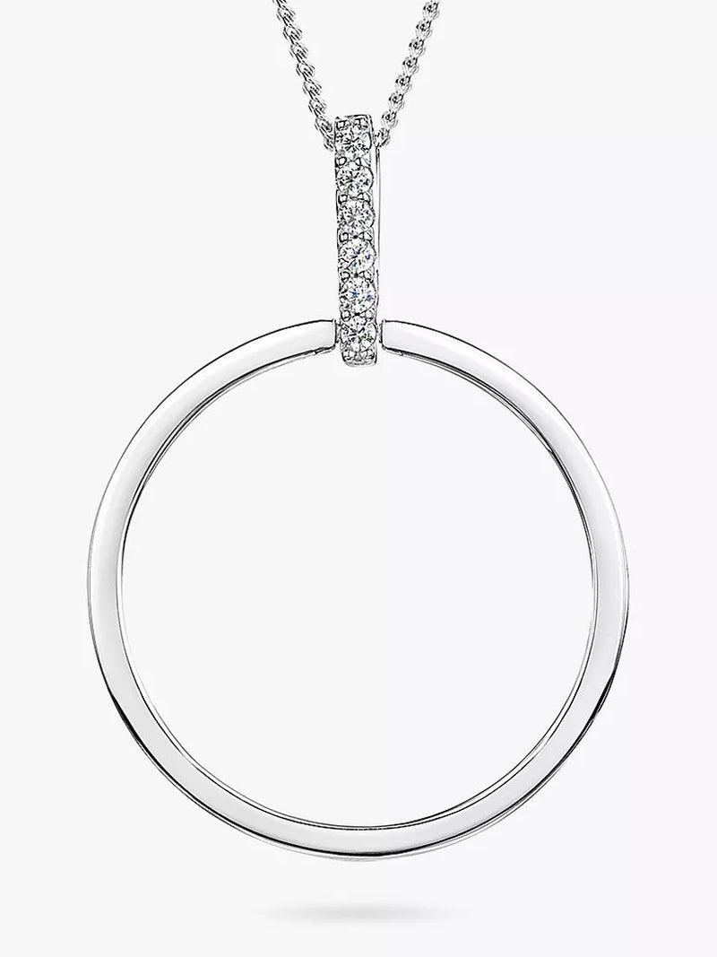 Jools by Jenny Brown silver cubic zirconia pendant, imported from the UK