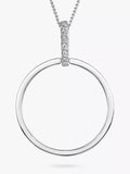 Jools by Jenny Brown silver cubic zirconia pendant, imported from the UK