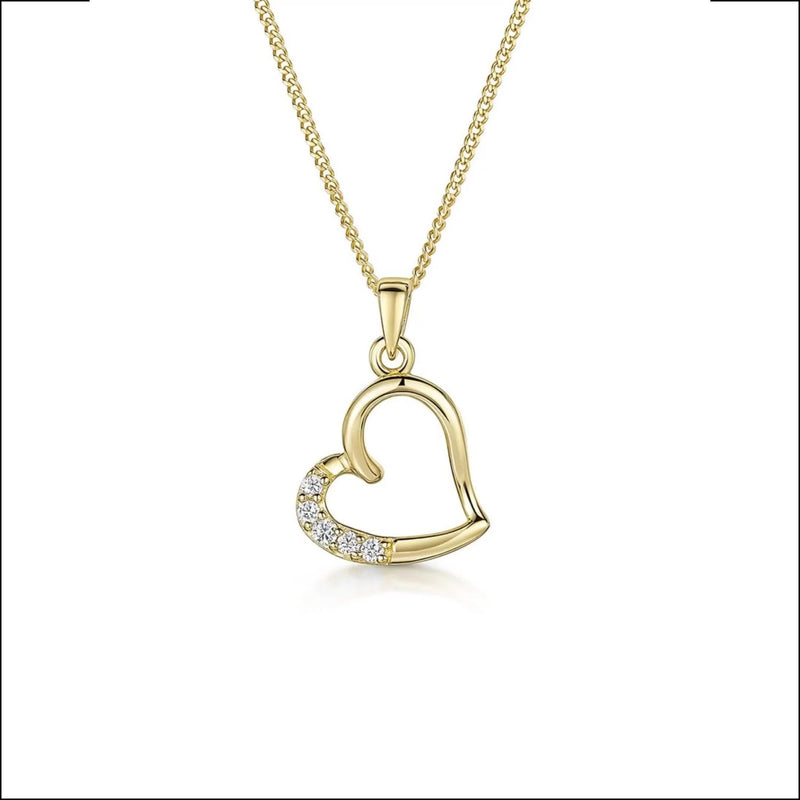Jools by Jenny Brown cubic zirconia hanging heart necklace, UK version