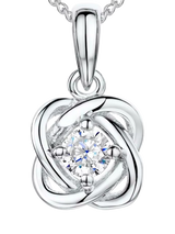 John Lewis Jools by Jenny Brown Woven Cubic Zirconia Pendant Necklace 41-46cm- Buy online at McGrocer
