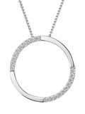 Jools by Jenny Brown pendant necklace open circle cubic zirconia - British product