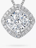Jools by Jenny Brown large cubic zirconia halo pendant necklace silver - British product