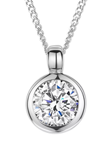 John Lewis Jools by Jenny Brown 6mm Cubic Zirconia Rubover Pendant Necklace- Buy online at McGrocer
