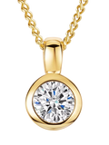 Jools by Jenny Brown 4mm Cubic Zirconia Rubover Pendant Necklace