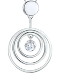 Jools by Jenny Brown open circles pendant, cubic zirconia, imported from the UK