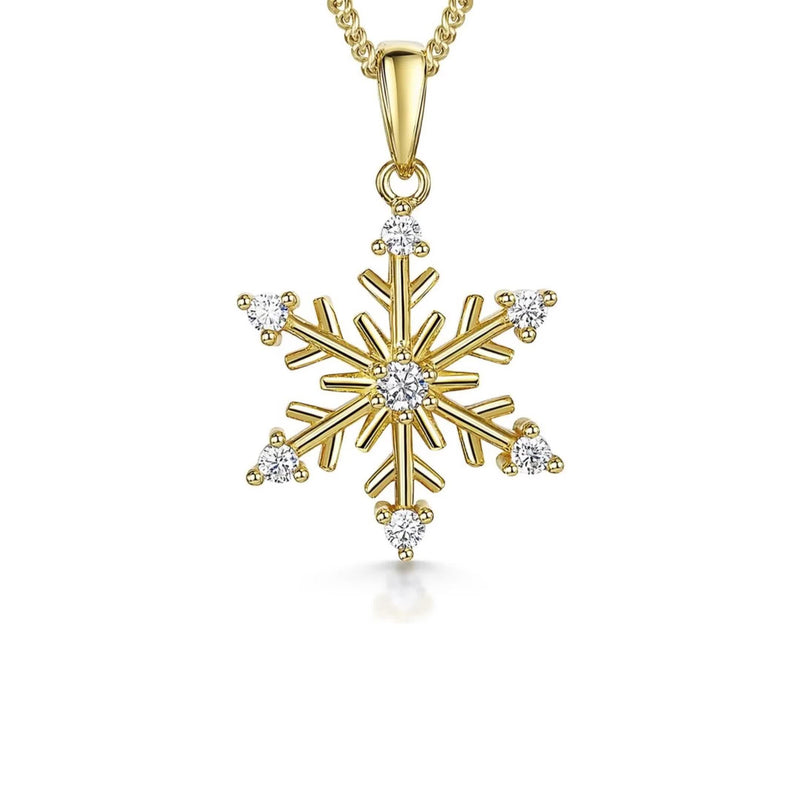 Jools by Jenny Brown cubic zirconia snowflake necklace - British brand