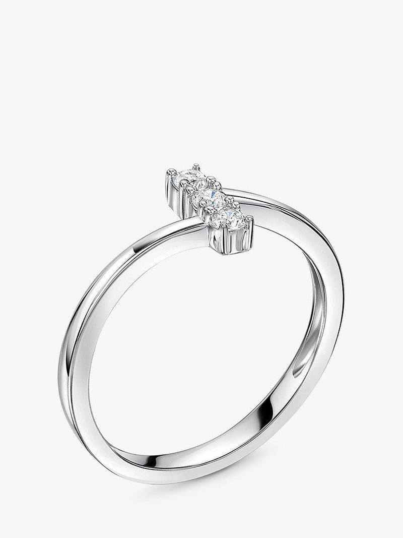 Jools by Jenny Brown small 3 stone cubic zirconia ring, imported from the UK