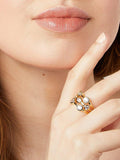 Jools by Jenny Brown cubic zirconia bubble ring 9 stone gold (British brand)