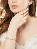 Jools by Jenny Brown cubic zirconia bubble ring 9 stone gold (British brand)