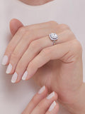 Jools by Jenny Brown cushion cut cubic zirconia halo ring, imported from the UK