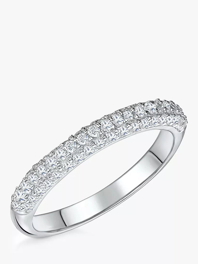 Jools Jenny Brown cubic zirconia half eternity ring, imported from the UK