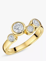 John Lewis Jools by Jenny Brown 4 Stone Cubic Zirconia Bubble Ring Gold- Buy online at McGrocer