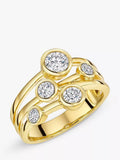 Jools by Jenny Brown 5 stone cubic zirconia bubble ring, UK version