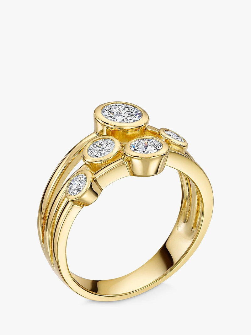 Jools by Jenny Brown 5 stone cubic zirconia bubble ring, UK version