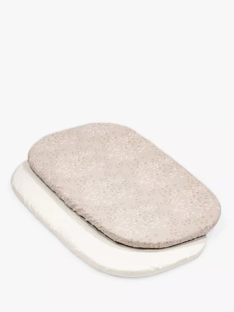 Stokke Snoozi fitted sheets pack of 2 in Vanilla and Dandelion, UK version