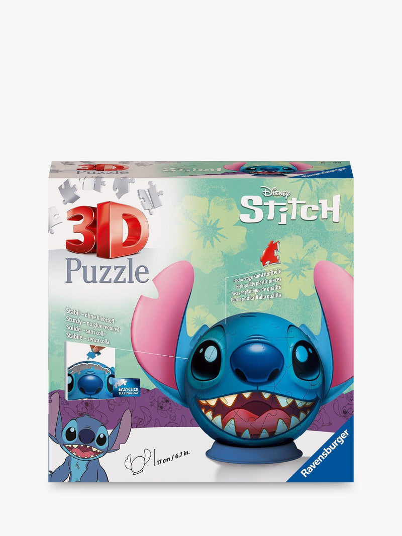 Ravensburger Stitch 3D puzzle ball 13cm 77 pieces, UK version