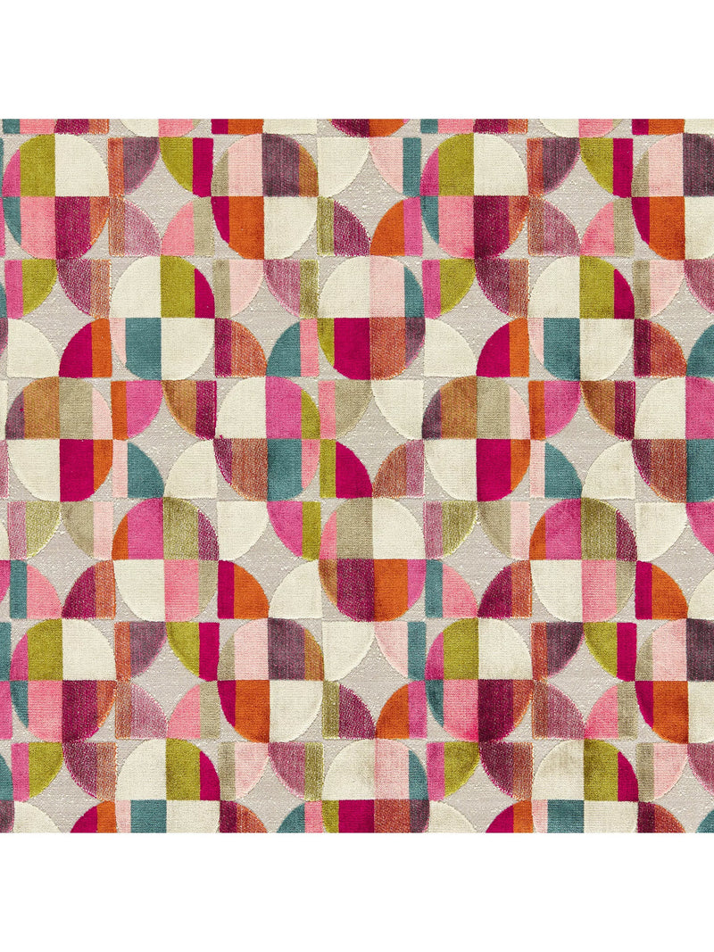 Clarke & Clarke Delaunay Furnishing Fabric, Magenta/Peacock