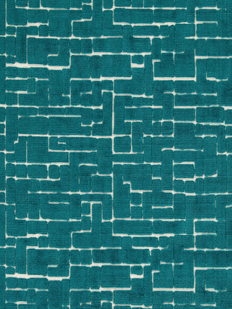 Clarke & Clarke Kupka Furnishing Fabric, Peacock