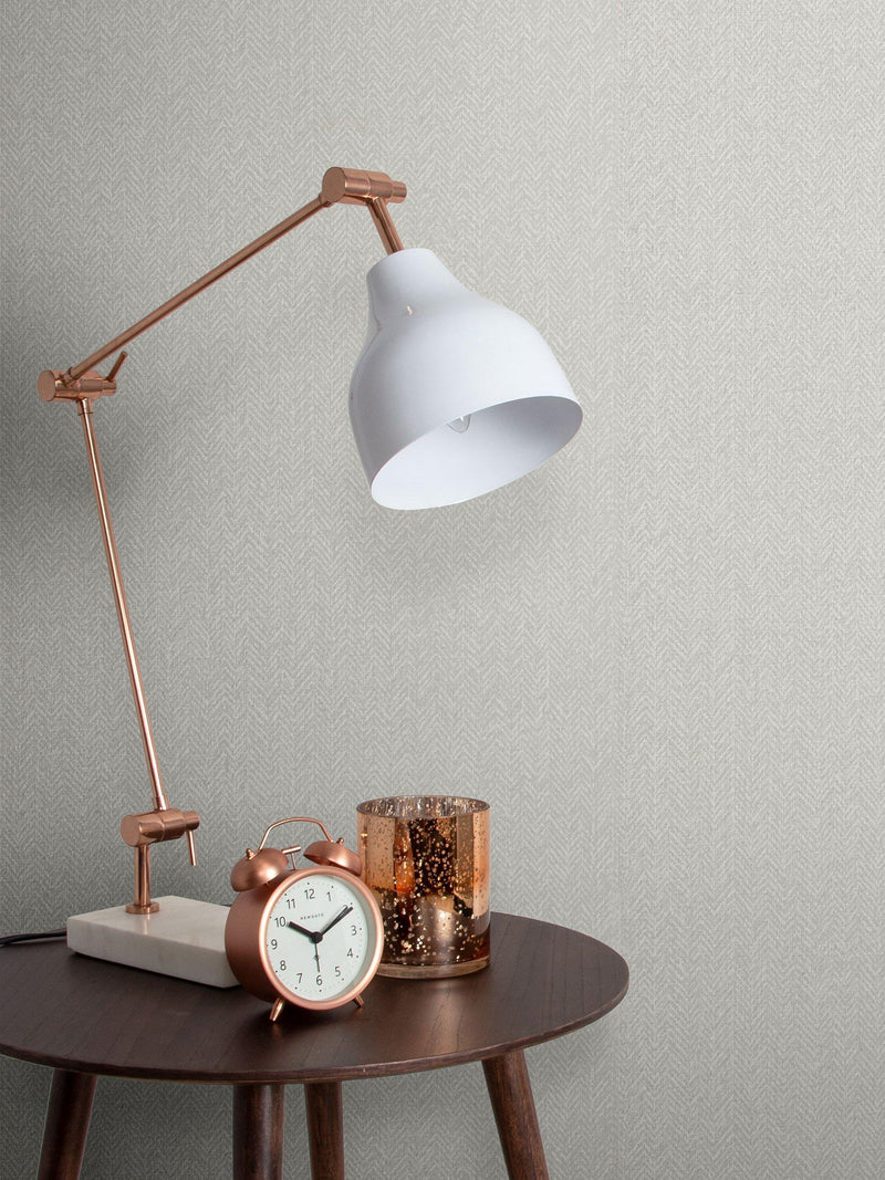 Graham & Brown herringbone texture wallpaper in Ecru, UK version