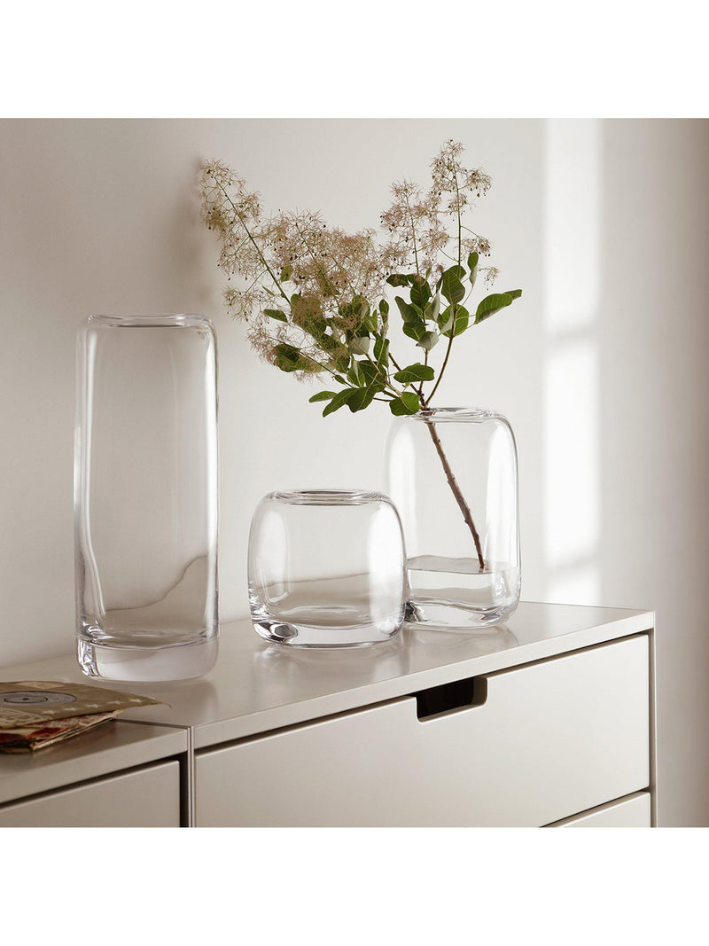 LSA International glass vase clear H24cm, UK version