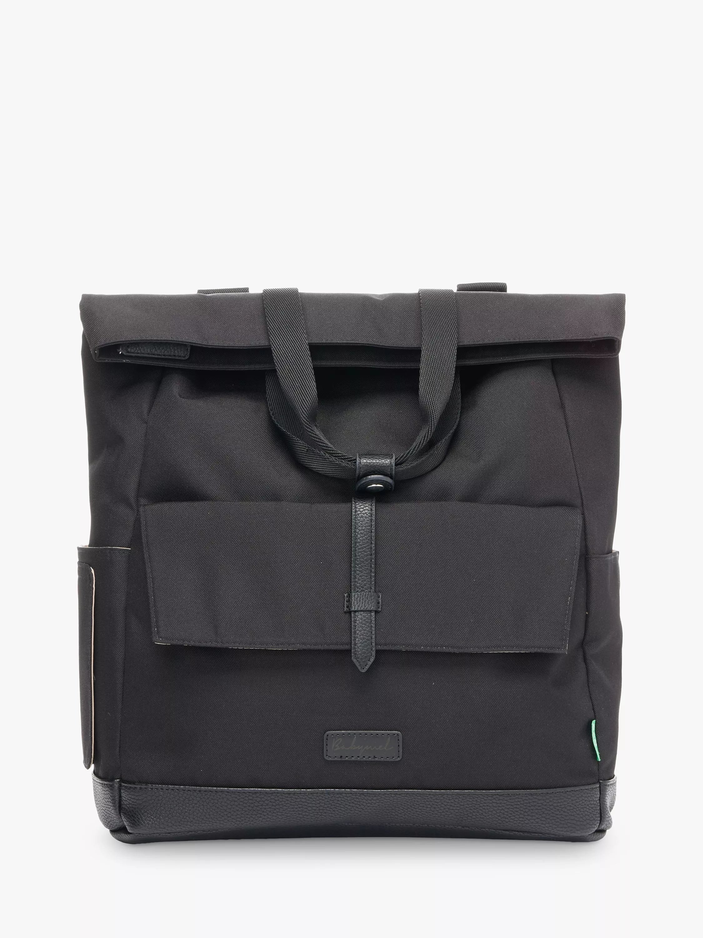 Babymel Quinn Eco Backpack Changing Bag, Black - McGrocer