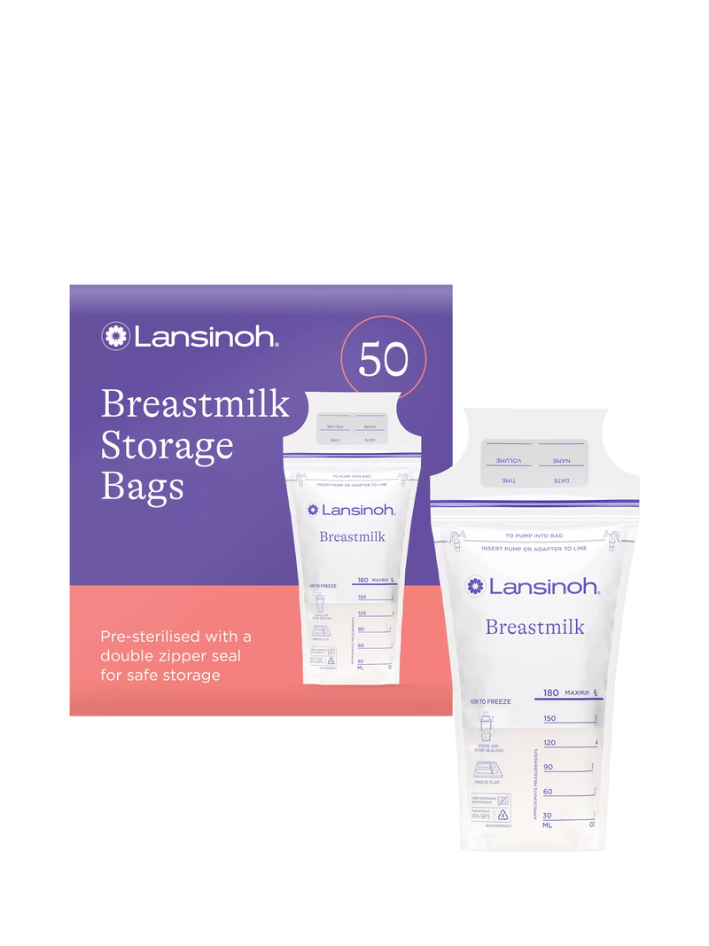 Lansinoh breastmilk storage bags pack of 50, UK version