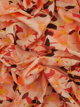 John Lewis Montreux Fabrics Pastel Flowers Jersey Fabric Pink- Buy online at McGrocer