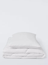 John Lewis John Lewis Toddler Soft Touch Washable Duvet and Pillow Set, 4 Tog, White, Cotbed- Buy online at McGrocer
