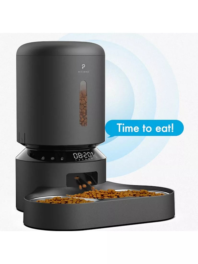 Petlibro automatic cordless dual cat feeder in black with 5L capacity, imported from the UK