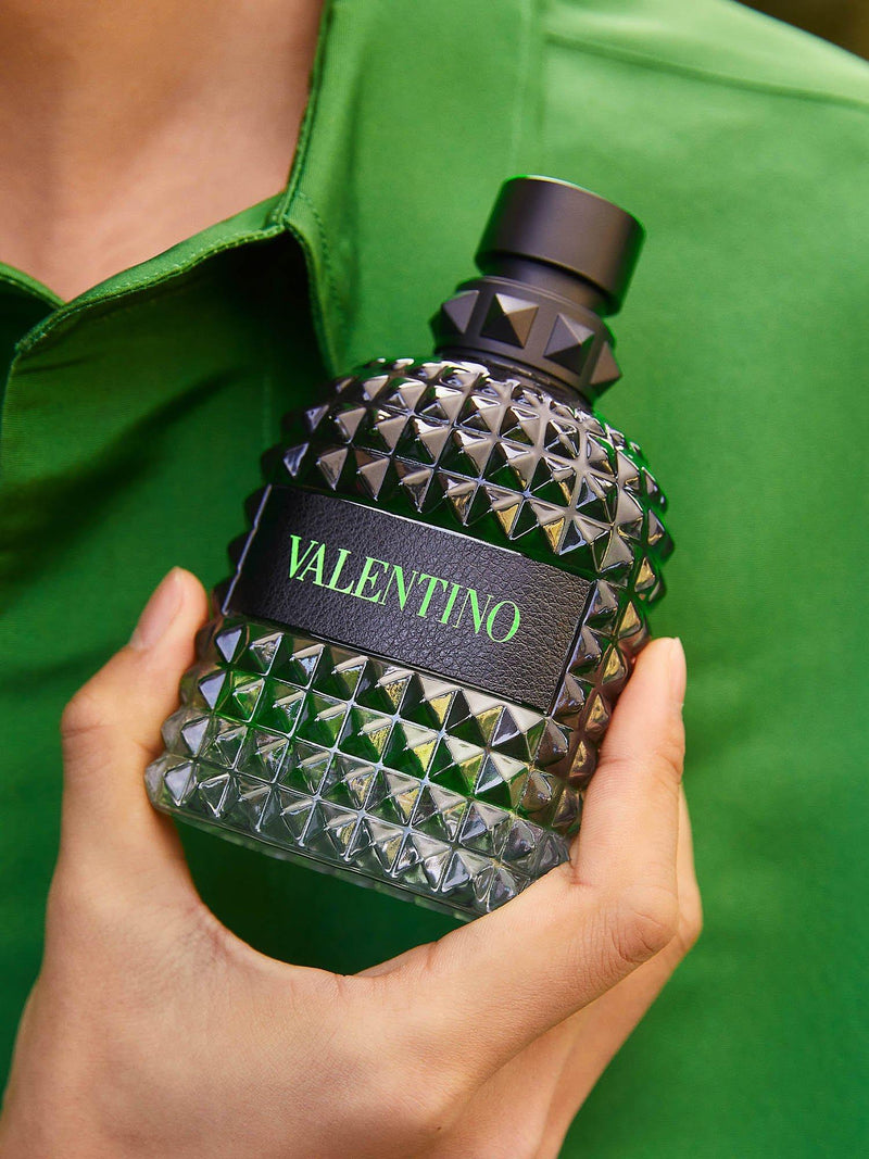 Valentino men's body spray with bergamot and coffee fragrance (British brand)