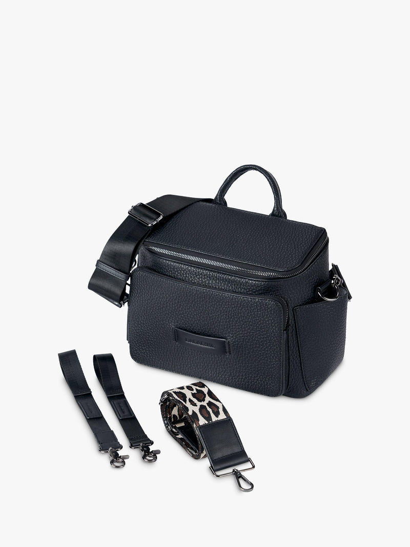 BabaBing Isla Vegan Leather Changing Bag Black - British product