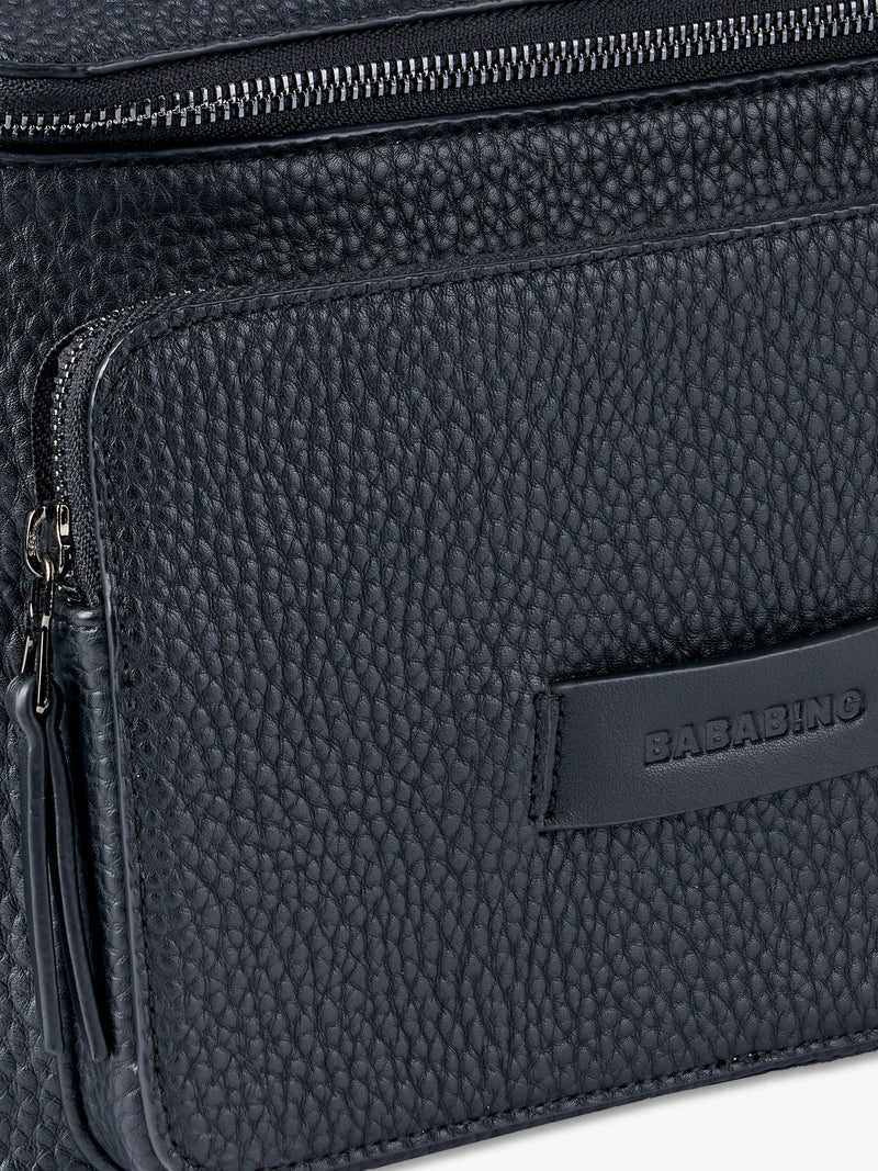 BabaBing Isla Vegan Leather Changing Bag Black - British product
