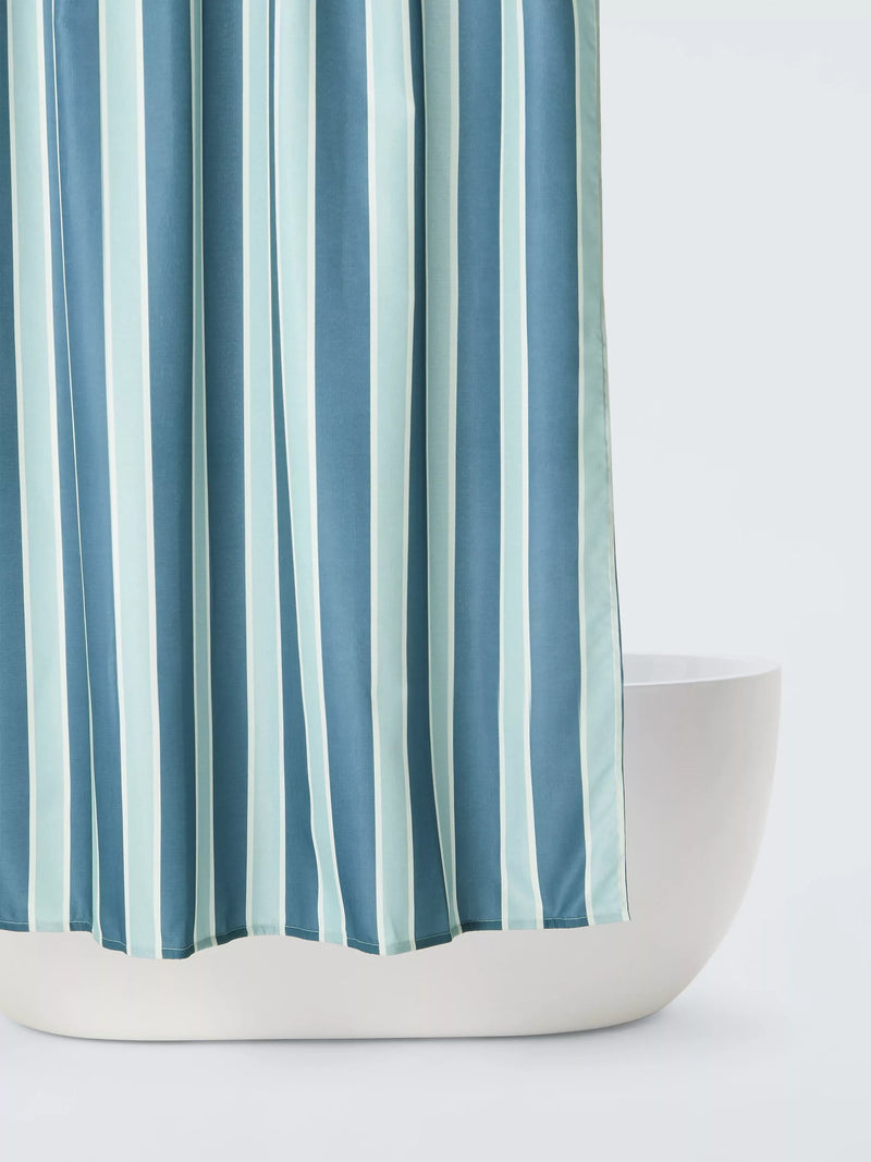 John Lewis double stripe navy shower curtain 180x180cm - British product