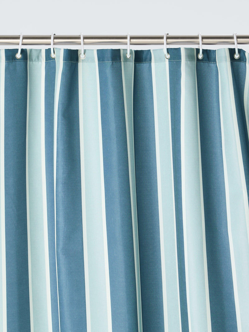 John Lewis double stripe navy shower curtain 180x180cm - British product