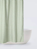 John Lewis green horizontal stripe shower curtain 180x180cm, UK version