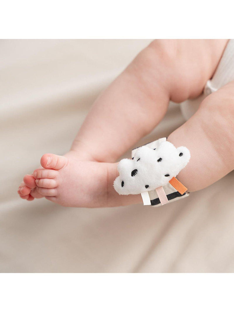 Done by Deer Happy Clouds Wrist Rattle Set, Pack of 2, Powder