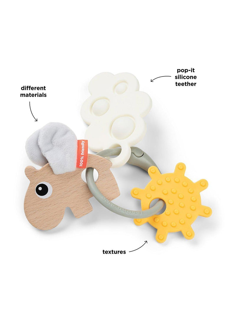 Done by Deer Happy Clouds sensory activity ring with silicone cloud teether, UK version