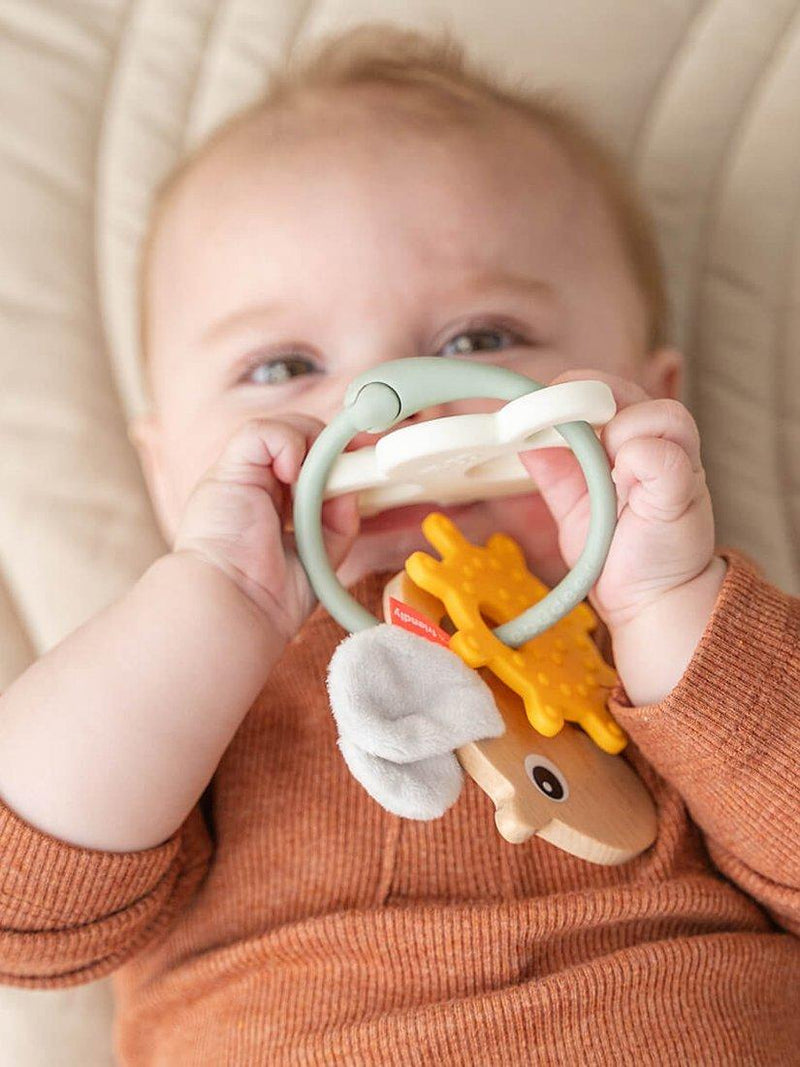Done by Deer Happy Clouds sensory activity ring with silicone cloud teether, UK version