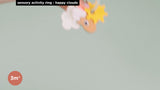 Done by Deer Happy Clouds sensory activity ring with silicone cloud teether, UK version