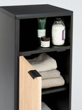 John Lewis Ridge black towel cupboard, imported from the UK