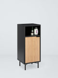 John Lewis Ridge black towel cupboard, imported from the UK