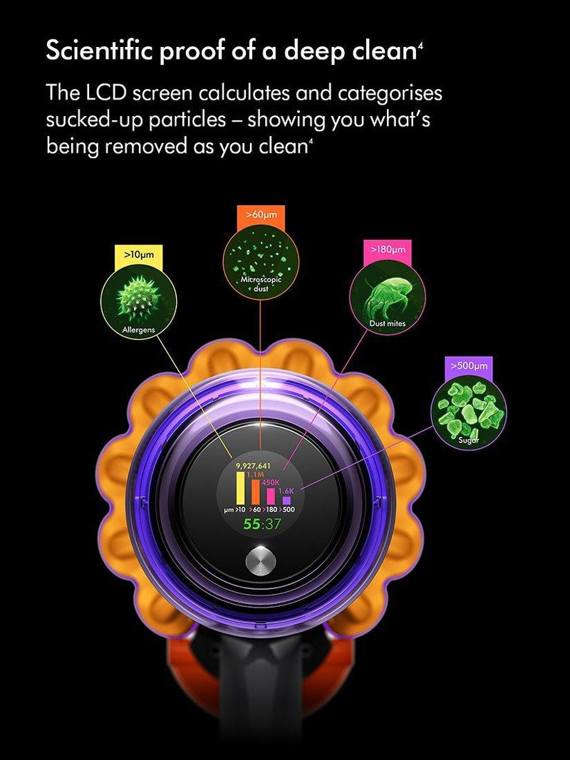 Dyson cordless vacuum cleaner V15 Detect Absolute in yellow and nickel - British product