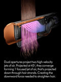 Dyson Airstrait Hair Straighteners Nickel Copper, imported from the UK