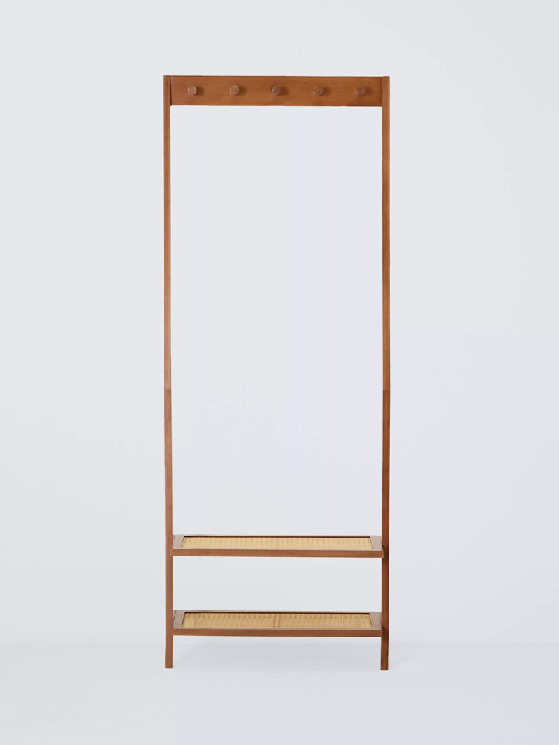 John Lewis bamboo leaning clothes rail cherry wood (British brand)
