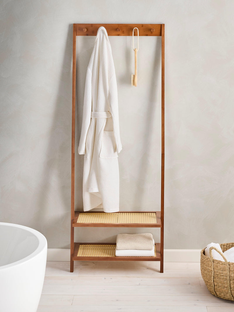 John Lewis bamboo leaning clothes rail cherry wood (British brand)