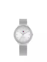 John Lewis Tommy Hilfiger Women's Crystal Bezel Mesh Strap Watch 32mm- Buy online at McGrocer