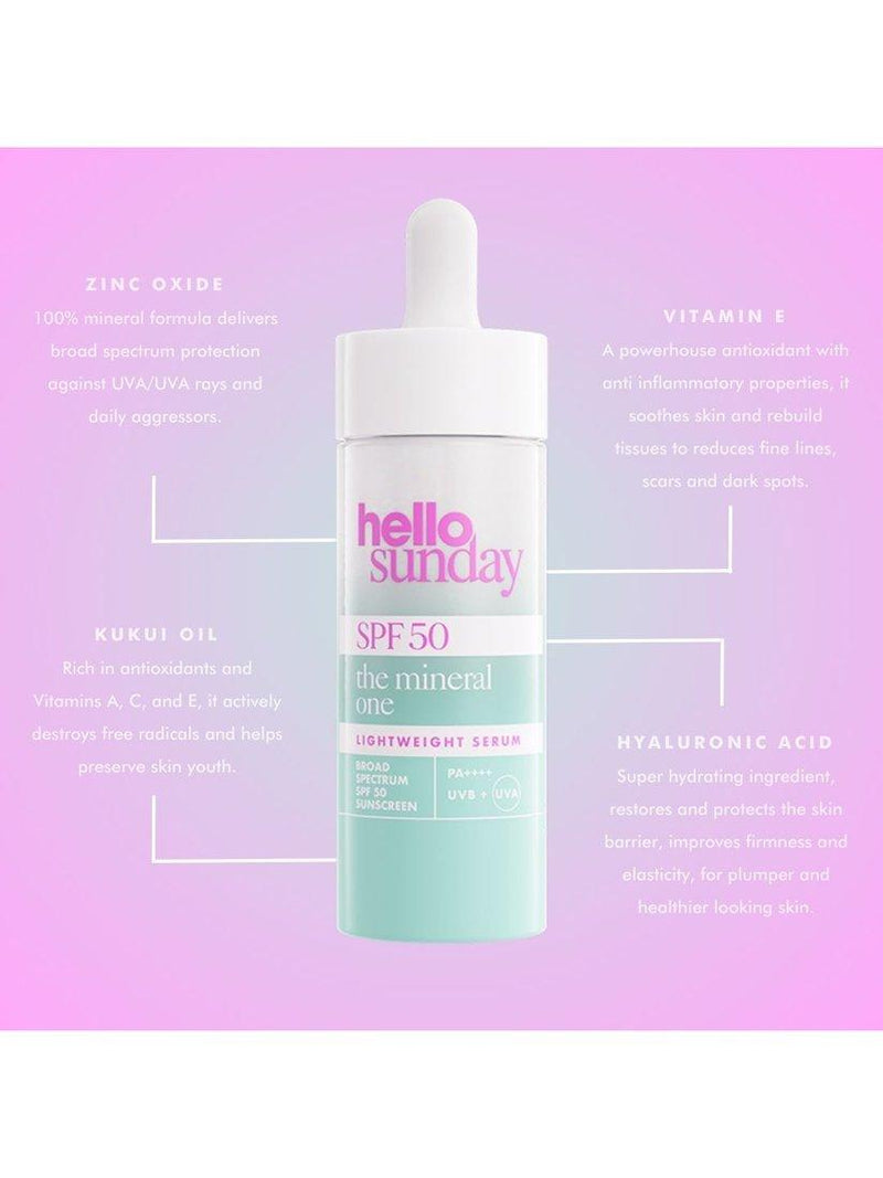 Hello Sunday The Mineral One Lightweight Serum SPF 50 30ml, UK version