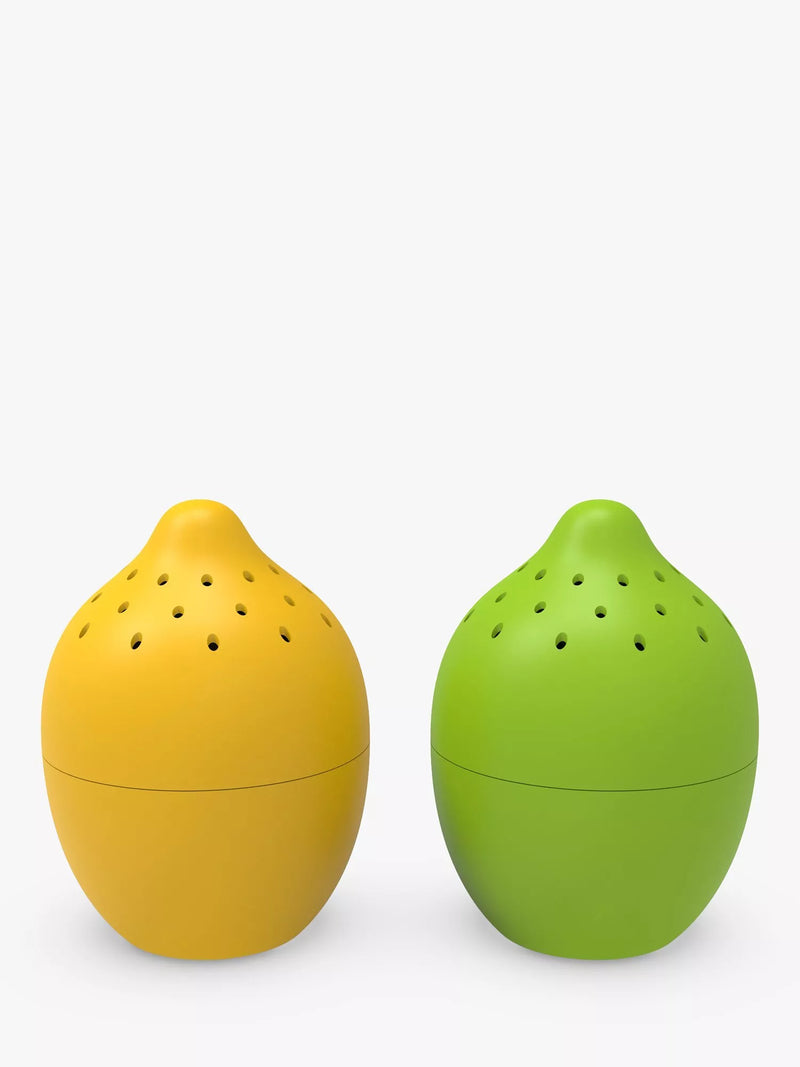 Kikkerland reusable fridge and freezer freshener set with baking soda and date dial, set of 2, UK version