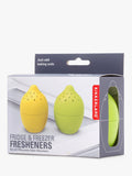 Kikkerland reusable fridge and freezer freshener set with baking soda and date dial, set of 2, UK version